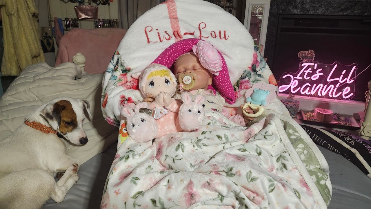 Dressing Lisa Lou in her Easter jammies🐰🐇 Reborn Doll
