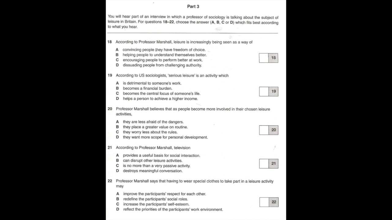 Listening C2, CPE 3, Test 3, Part 3