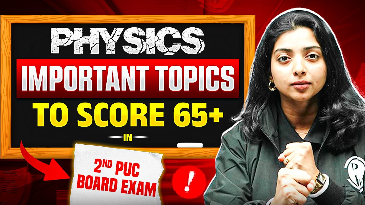 Complete Physics Study Timetable to Score 65+ in the 2nd PUC Board Exam 2027! | Physics Roadmap