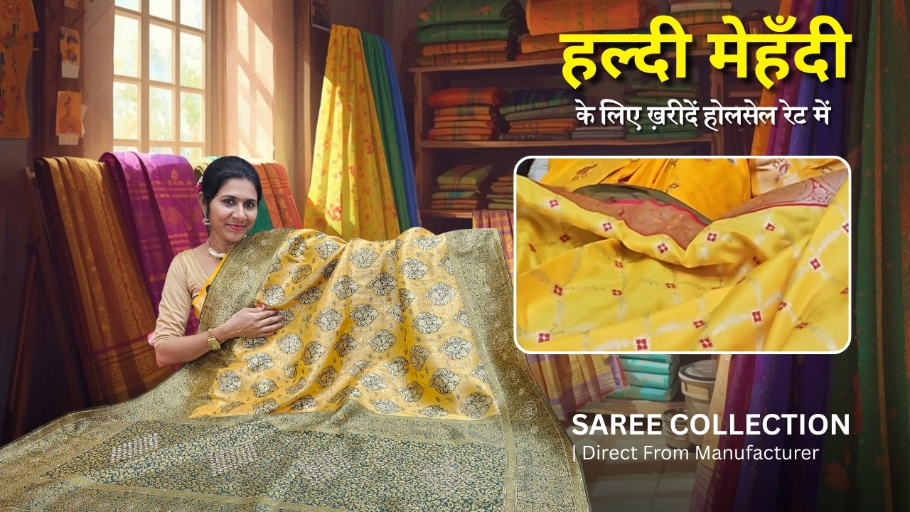 Haldi Mehndi Special Zari Saree Collection 2026 | Wedding Trending Designs