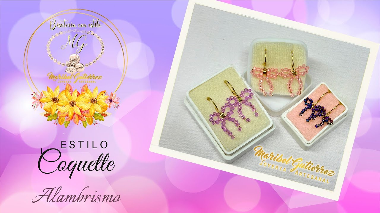 ARETE COQUETTE 🎀| Aretes en Alambrismo