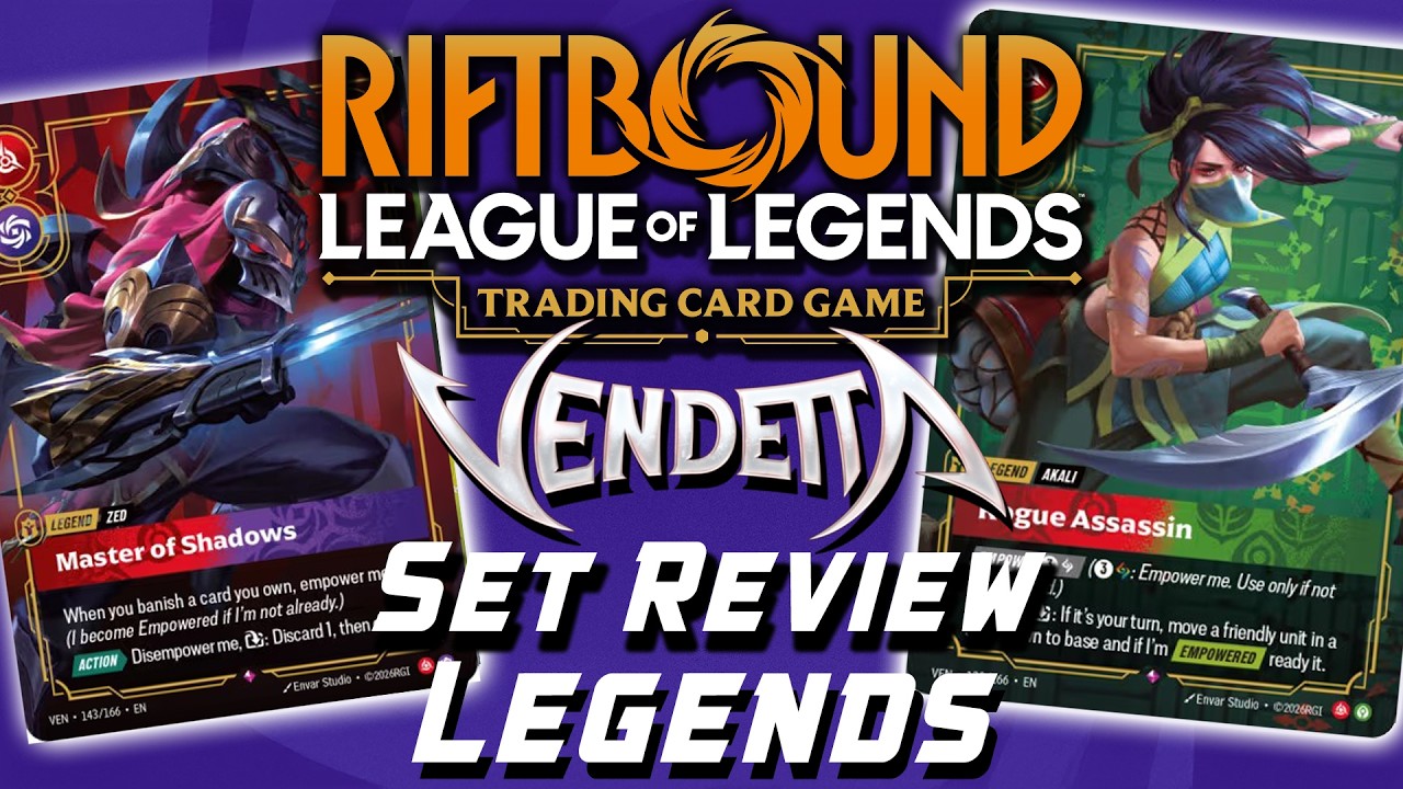 RIFTBOUND TCG EVERY LEGEND in Set 4 RANKED! | Vendetta Set Review
