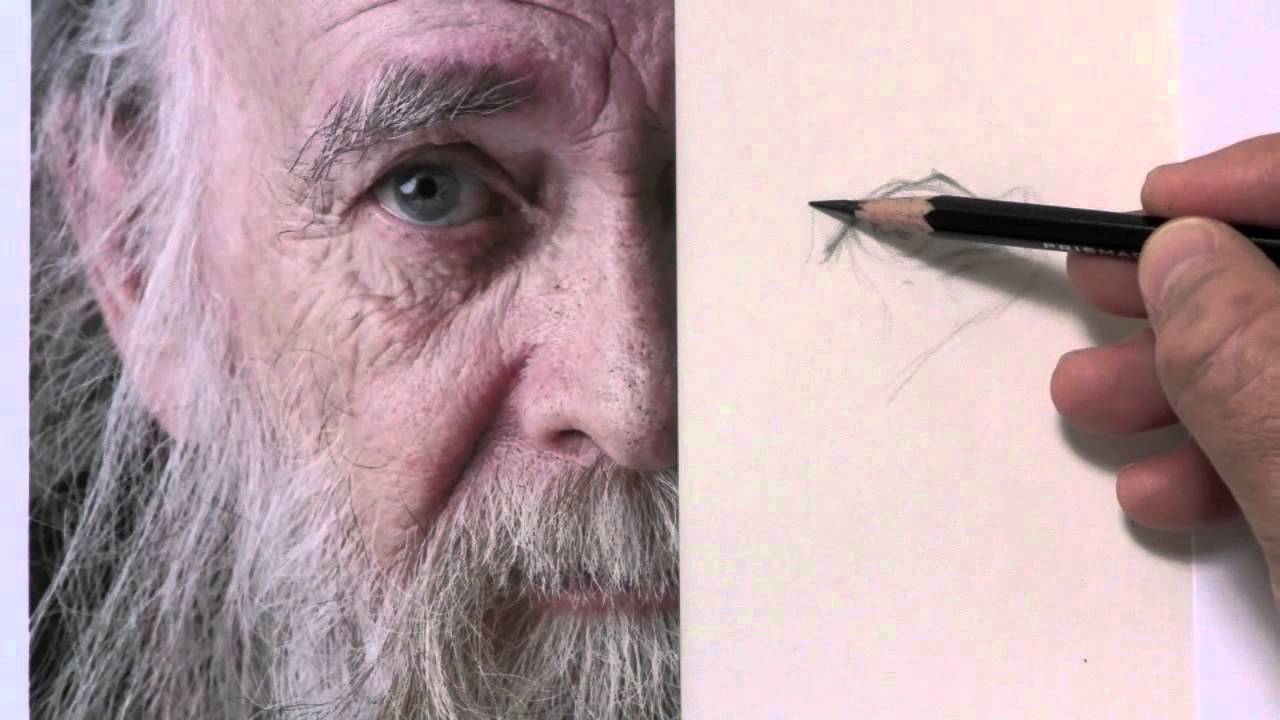 Draw An Older Man with Wrinkles and A Beard