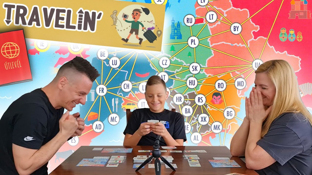 Travelin' társasjáték ✈️🚆🚌 gameplay