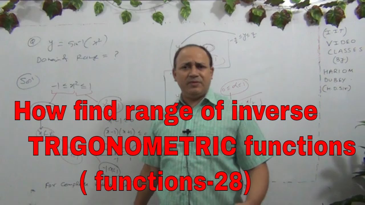 CLASS 12 MATHS (FUNCTION -28)how to find range of inverse trigonometric functions