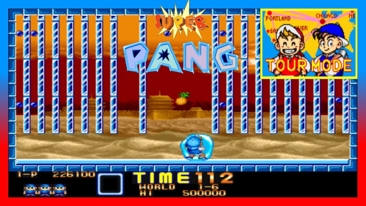SUPER PANG GAME TOUR MODE ARCADE GAMEPLAY LONGPLAY