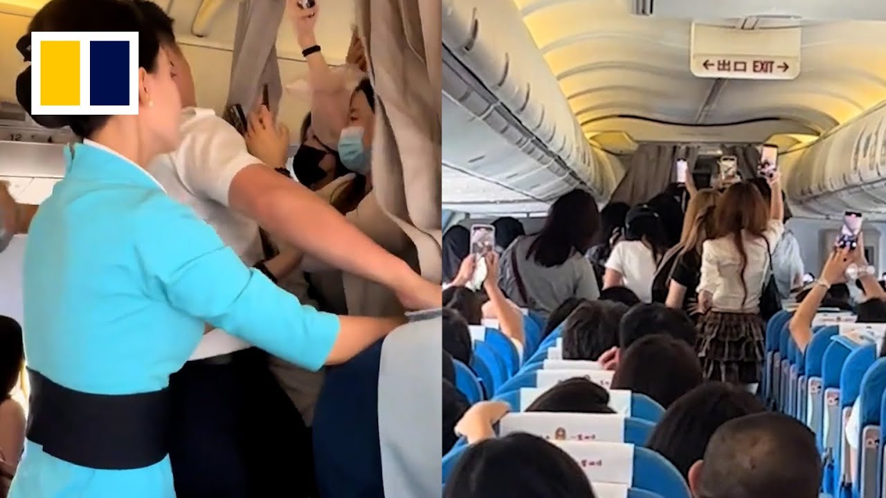 Chinese fans storm business-class cabin on taxiing plane to meet actor