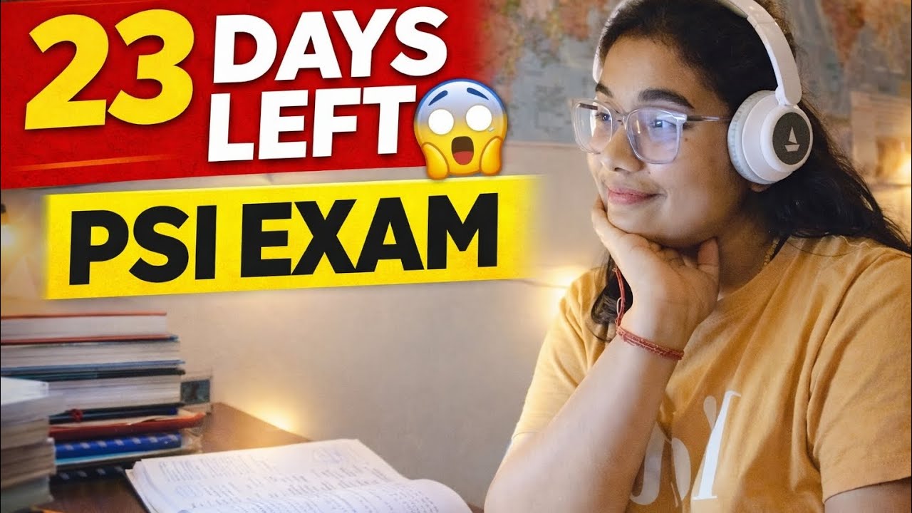 Only 23 Days Left for PSI Exam 😱 Last 23 Days Study Plan !📚RPSC2026#PSI2026#MOTIVATION