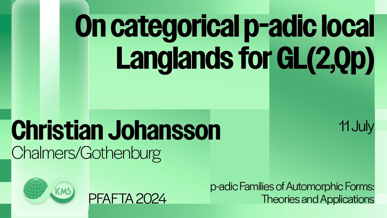 Christian Johansson, On categorical p-adic local Langlands for GL(2,Qp)