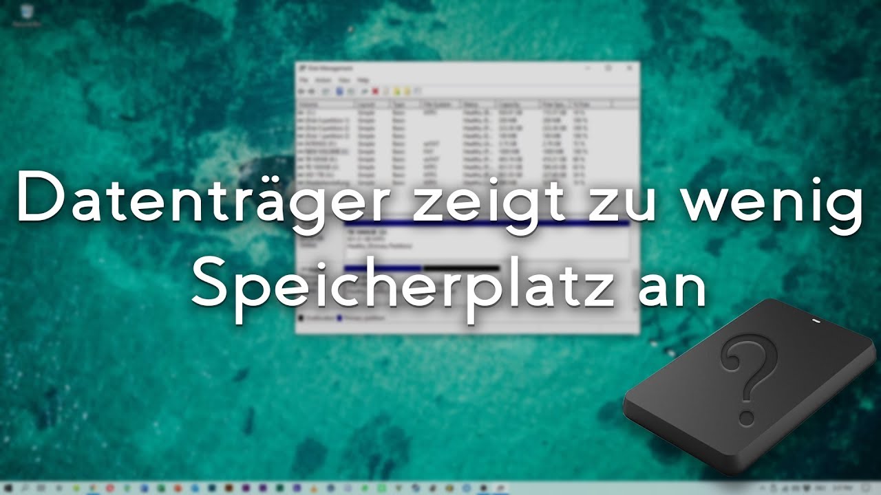 Datenträger zeigt zu wenig Speicherplatz an 💾 Tutorial 💻