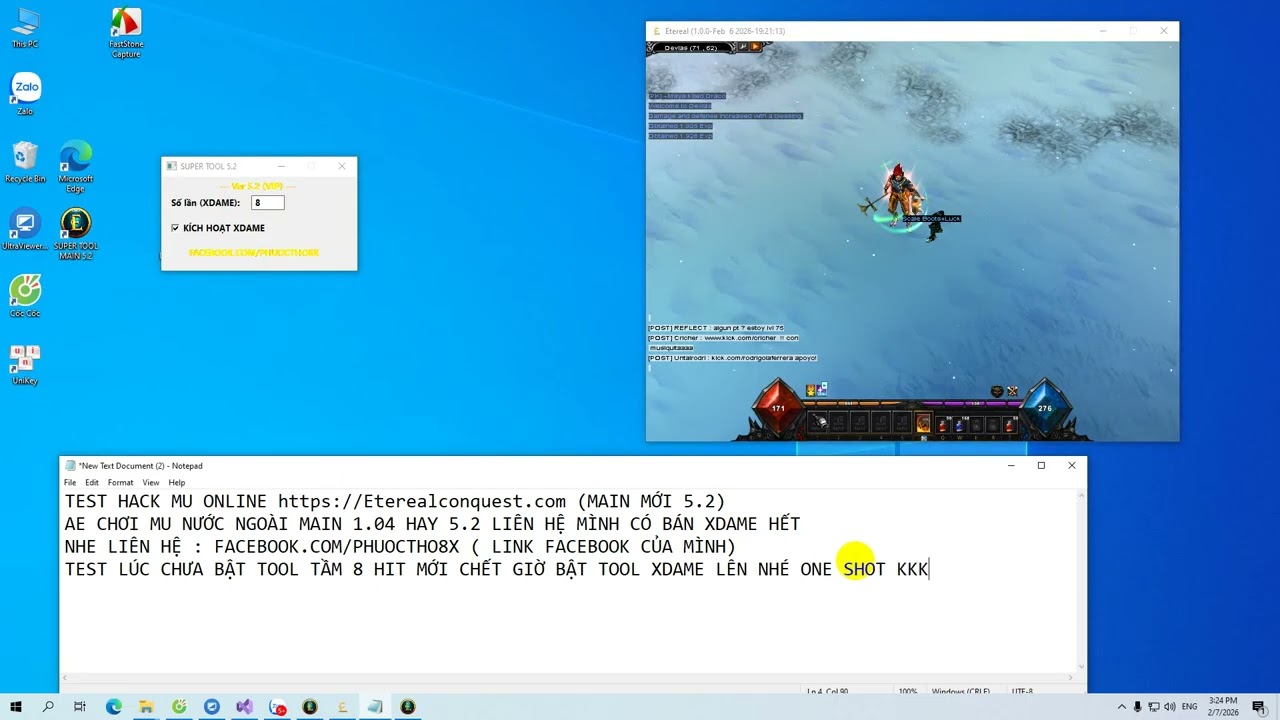 HACK MU ONLINE MAIN 5.2 ( SEVER  Eterealconquest.com )