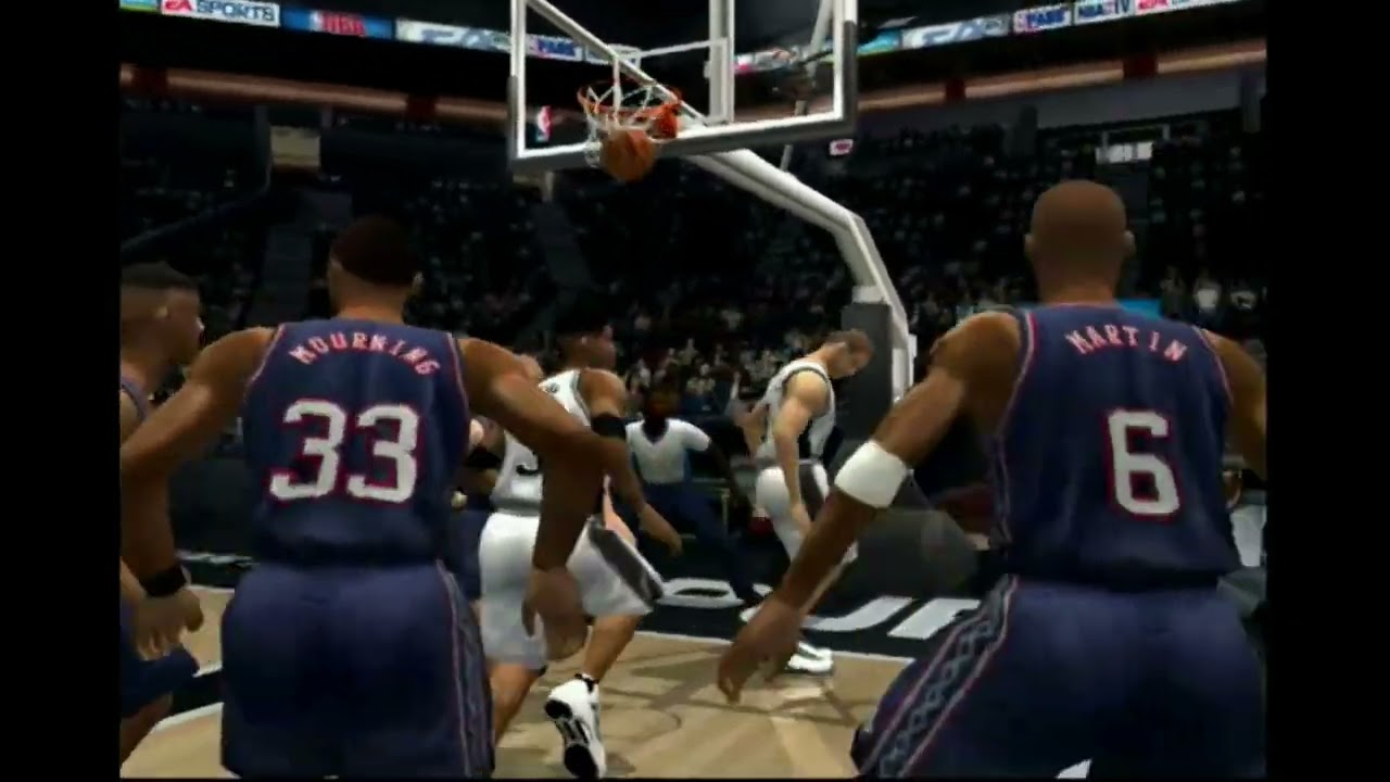NBA Live 2004 (Nets vs Spurs) Original Xbox HD Gameplay