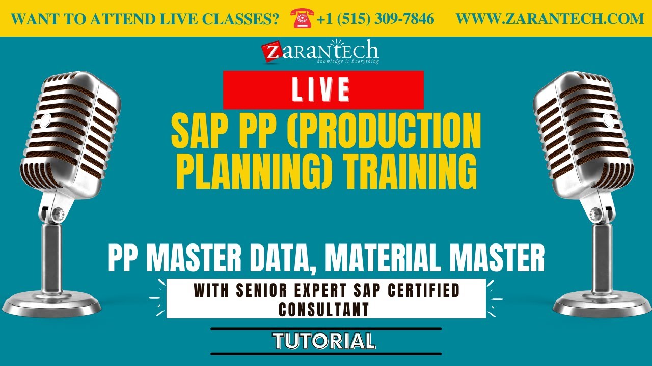 LIVE | PP Master data, Material master | SAP PP (Production Planning) Training | ZaranTech