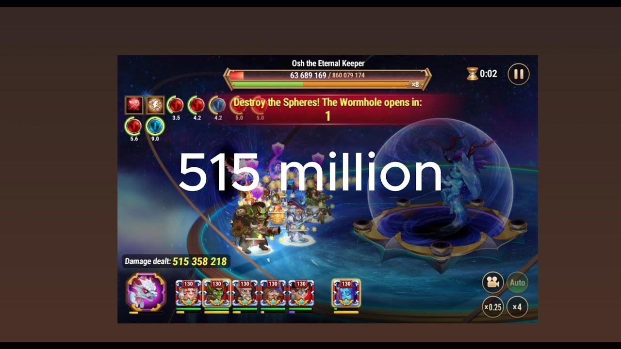 Herowars Asgard Cornelius 515 million vs 160 Osh