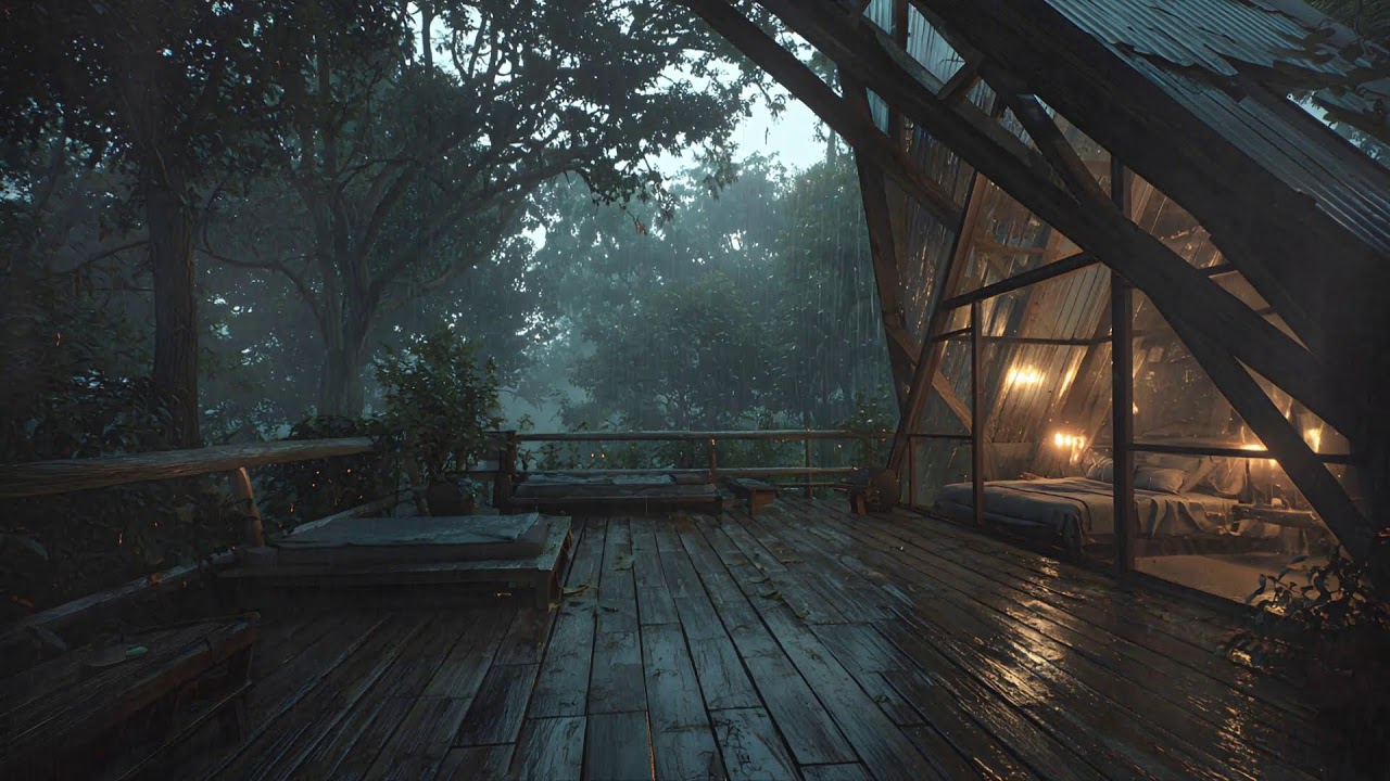 🌧️🌲 Best Rain in the Forest at Night | Relax and Sleep Deeply with Rain Sounds