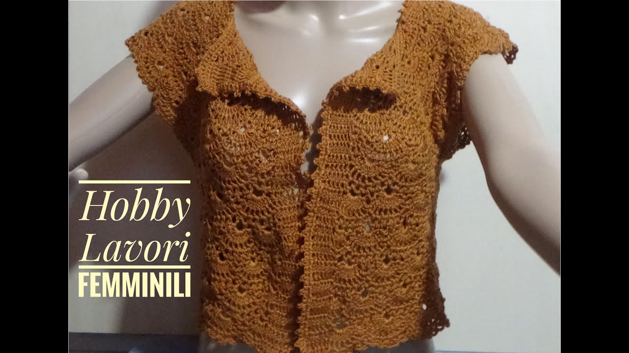 giacca bolero top down uncinetto