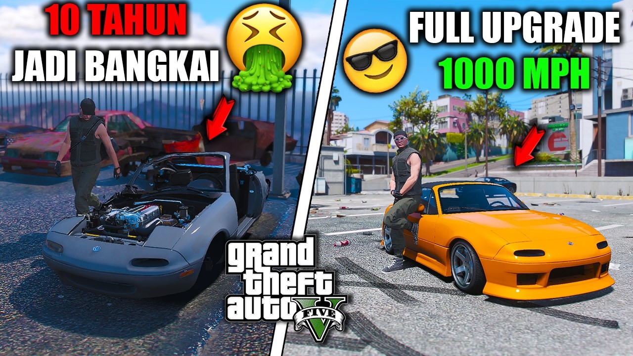 RESTORASI BANGKAI MOBIL MAZDA MIATA LANGKA DI GTA 5 MOD