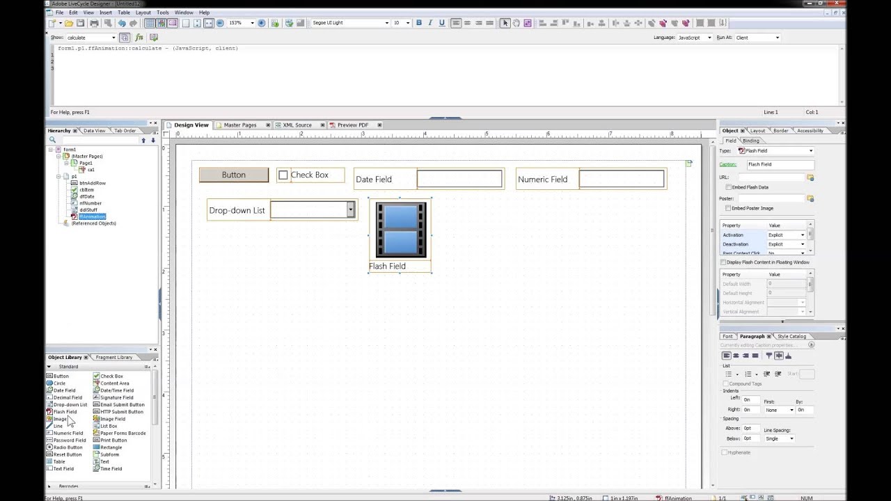 LiveCycle Tutorial 01