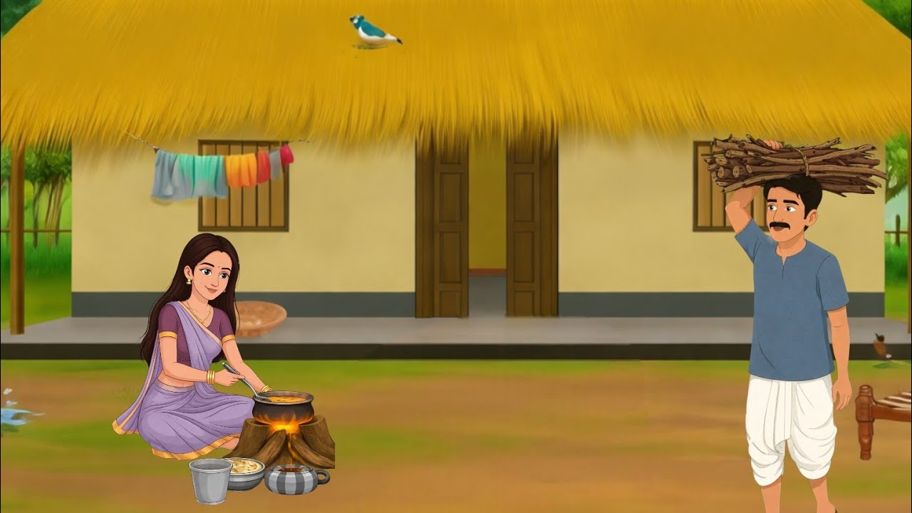गरीब लकड़हारा | Hindi Moral Story for Kids | Animated Moral Story in Hindi 