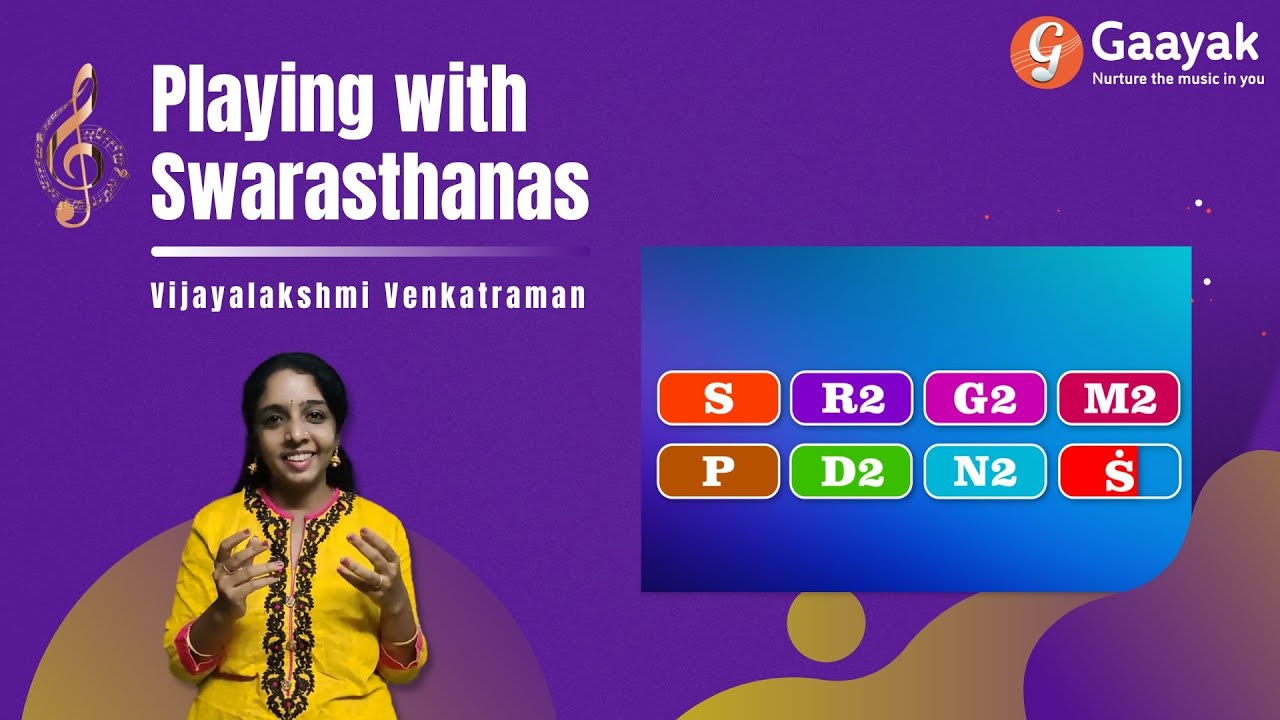 Learn Carnatic Music | Swarasthanas | Gaayak ft. Vijayalakshmi Venkataraman