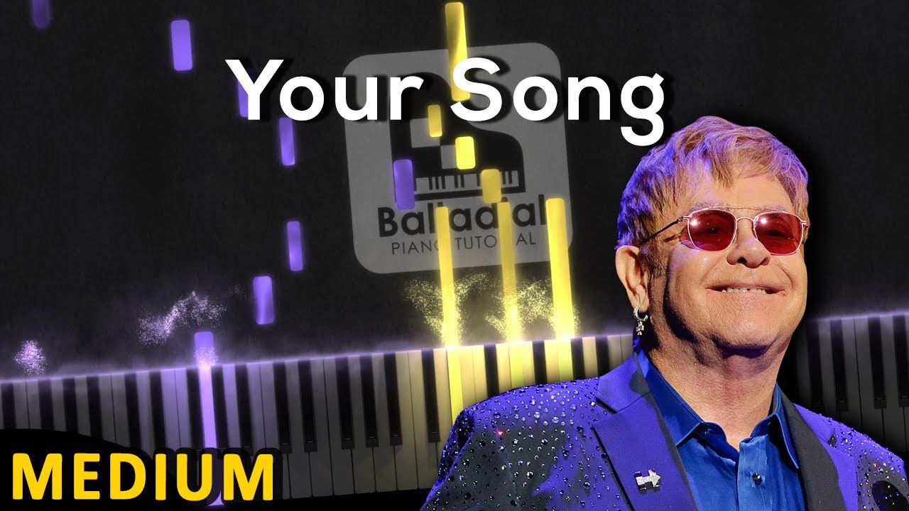 Your Song - Elton John | Relaxing Piano - MEDIUM Piano Tutorial