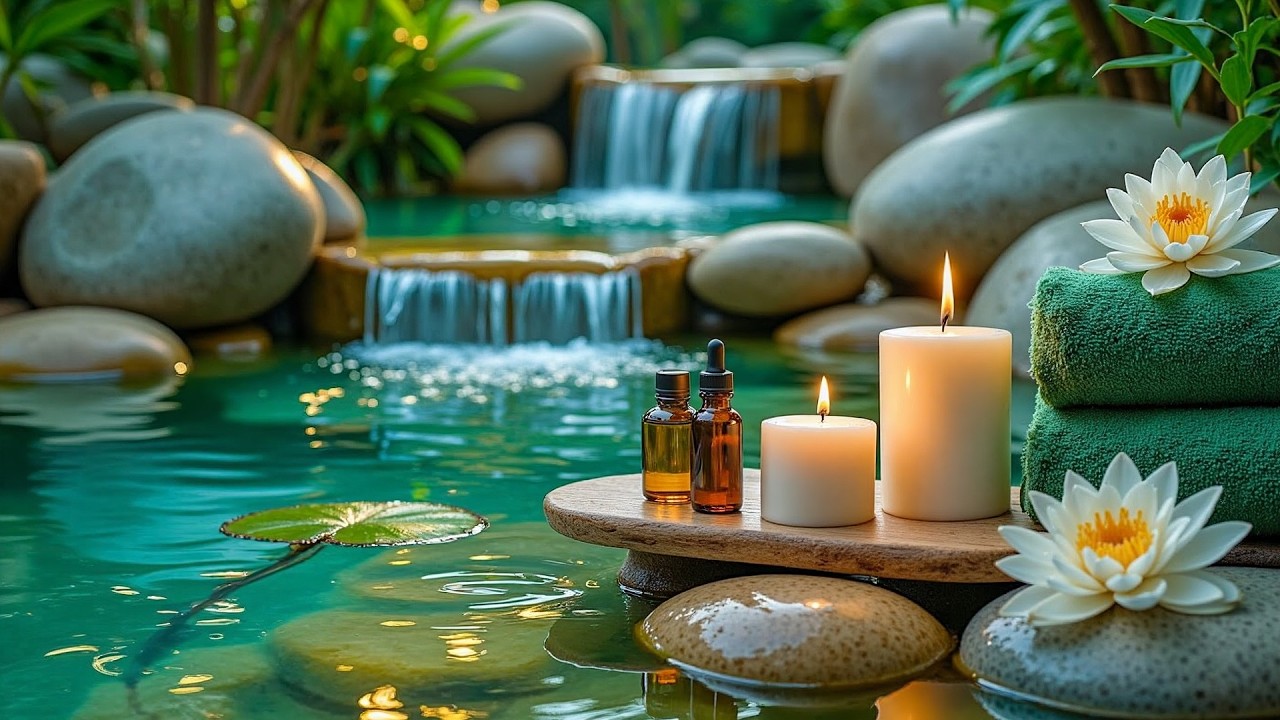 Healing Relaxing Music + Water Sounds 🌿 Relieve Anxiety, Stress & Deep Sleep