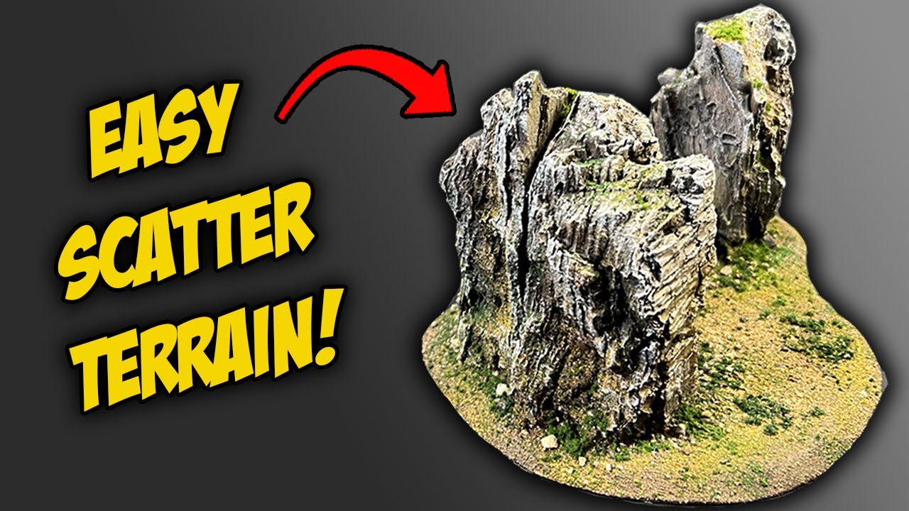How to build REALISTIC looking rocky outcrops for CHEAP! ~ Warhammer Terrain