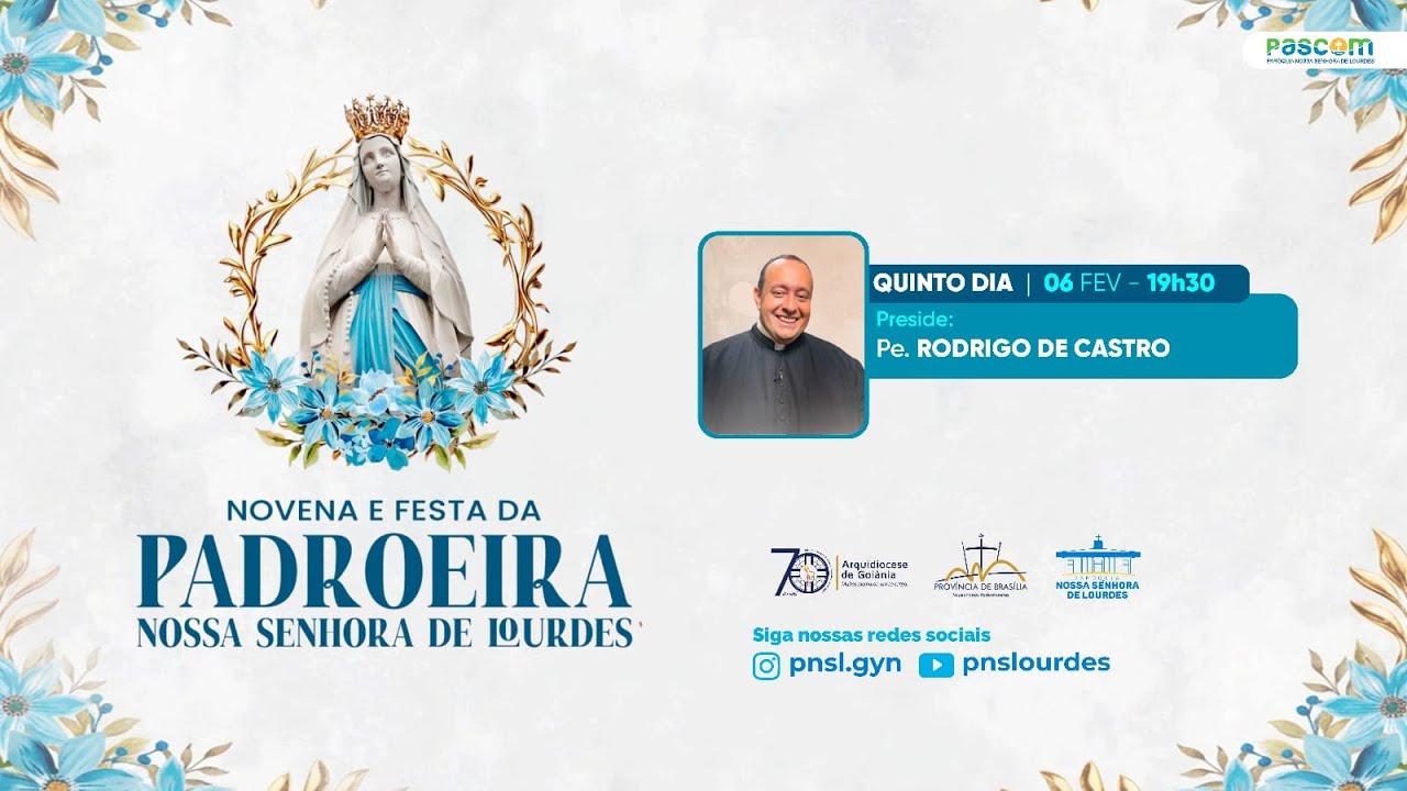 Novena e festa da Padroeira - Senhora de Lourdes - 06/02/2026 às 19:30h