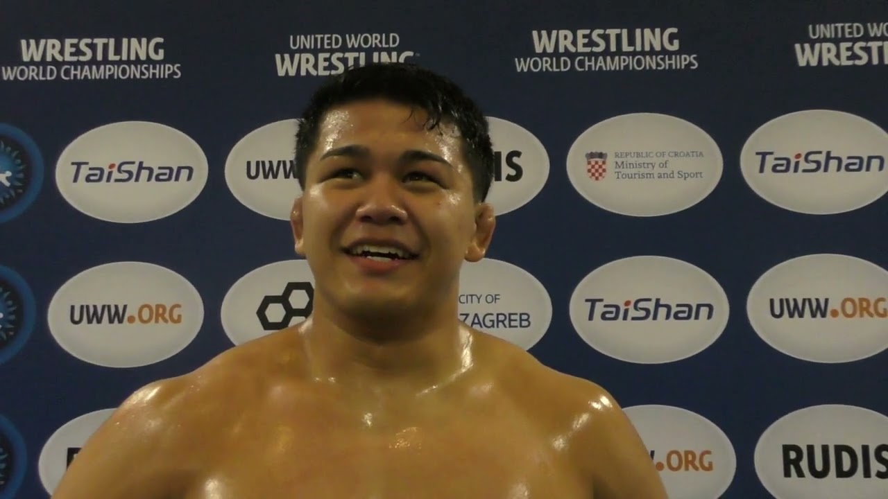 2025年世界レスリング選手権／3位決定戦に勝った吉田アラシ（男子フリースタイル97kg級）