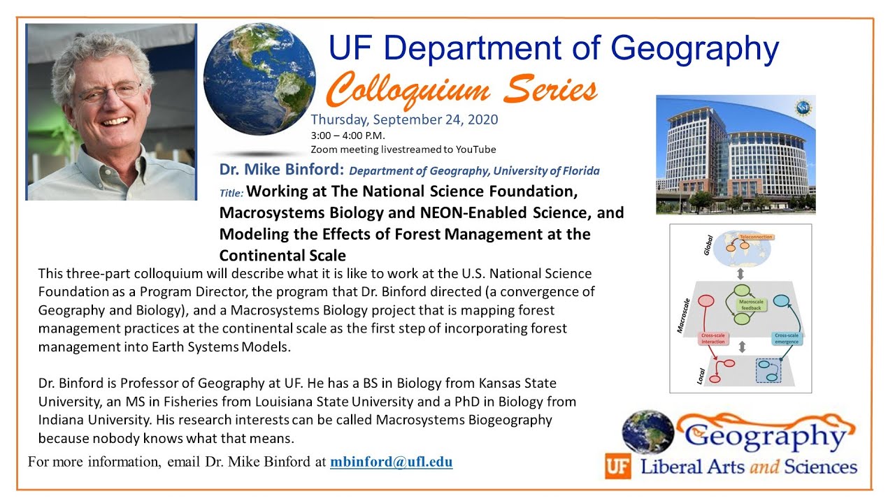 Working at The National Science Foundation - UF Geography Colloquium