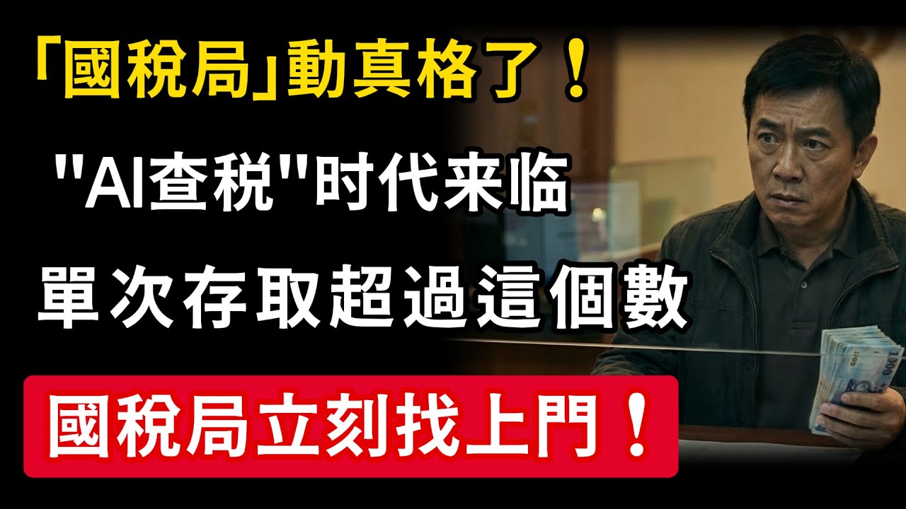 2026年國稅局高科技查稅手段曝光，AI查税时代来临！单笔现金超这个数，国税局立刻找上门！#洗錢防制法 #現金存款 #帳戶凍結 #國稅局 #慧心養生