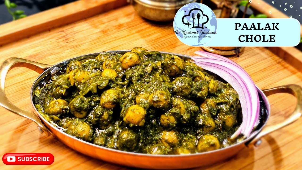 Palak Chole | Spinach Chickpea Curry |