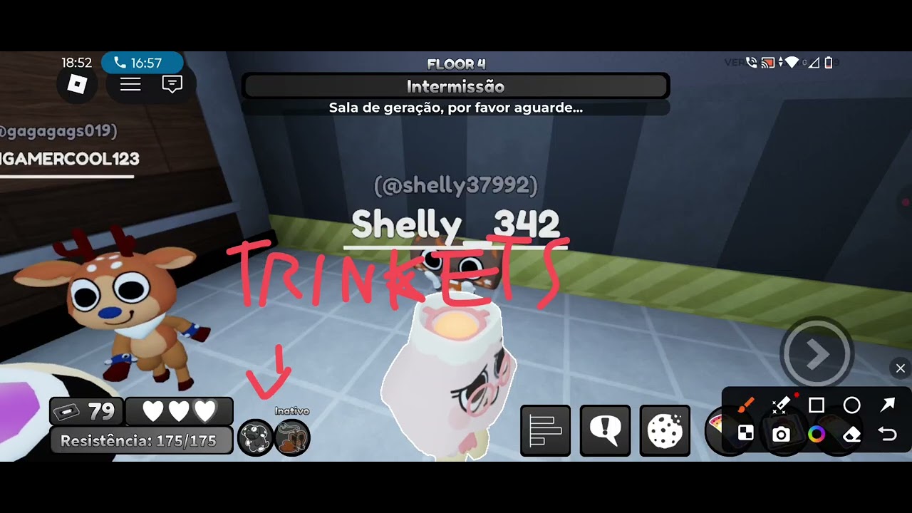 Jogando dandy's world com minha amiga @toragim-w3v 