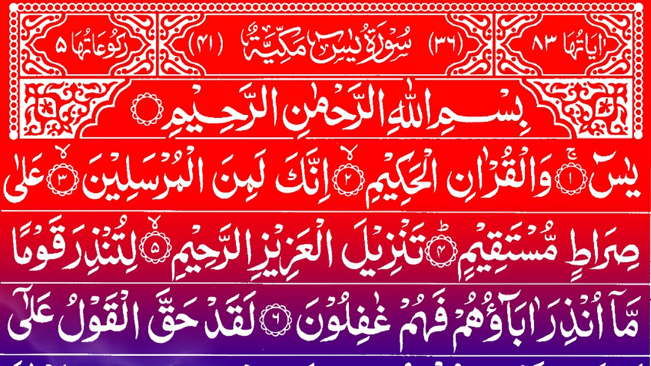 Surah Yaseen | (Yasin) سورة يس | Majestic Unbelievable Quran Recitation Relaxing Voice #qurankareem