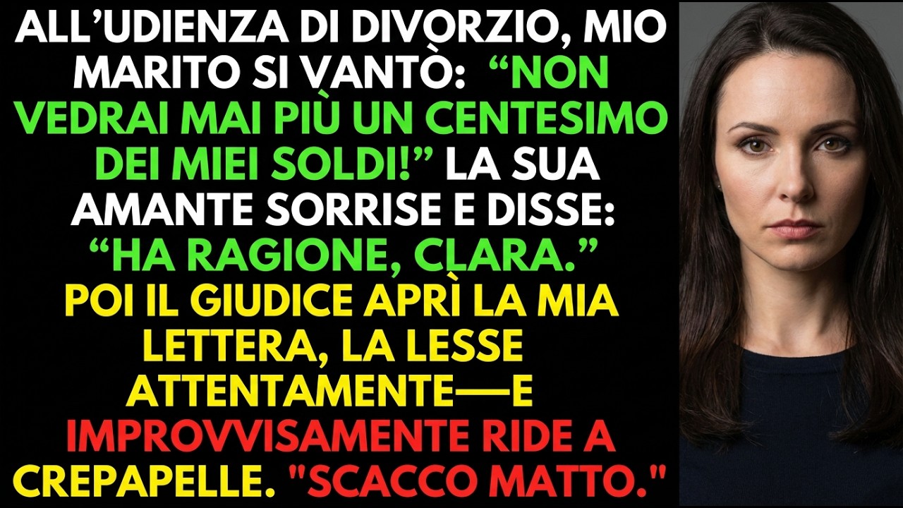 “Non prenderai un centesimo”, si vantò mio marito—poi il giudice disse “Scacco matto”