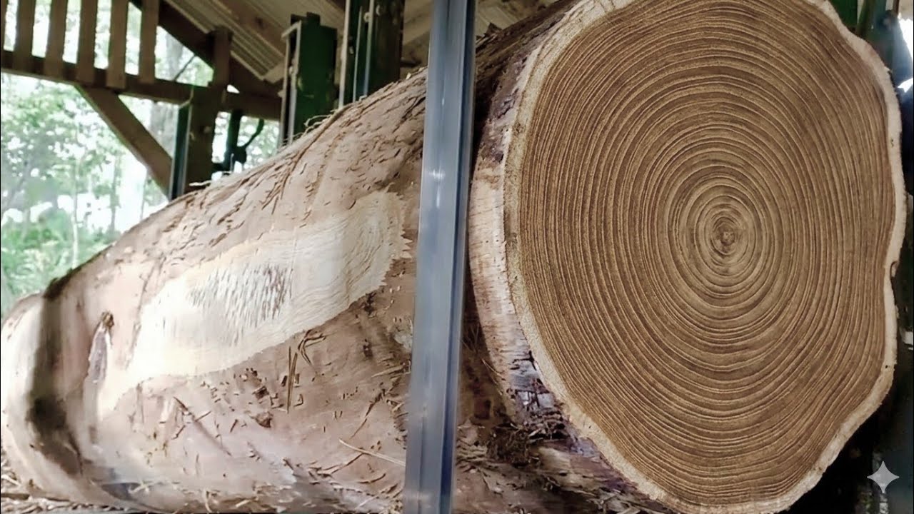 🌲Идеально круглая, эта древесина известна своей исключительной прочностью при распиловке🌲