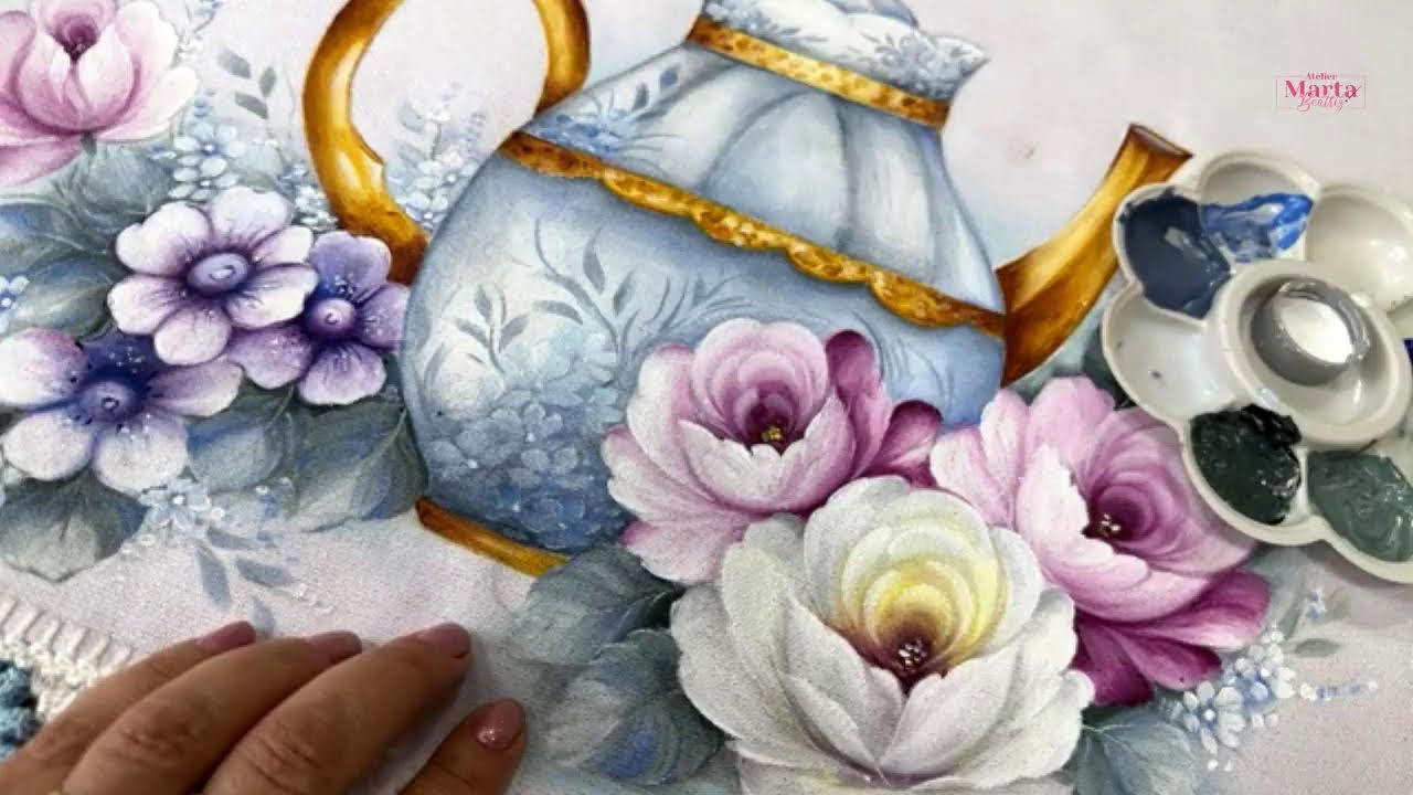 Como Pintar Jarra de Porcelana -Café com Arte #137