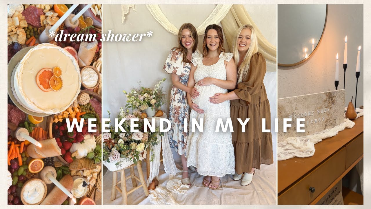 VLOG: host my DREAM shower with me (baby shower + bridal shower inspo!) | Weekend in my Life