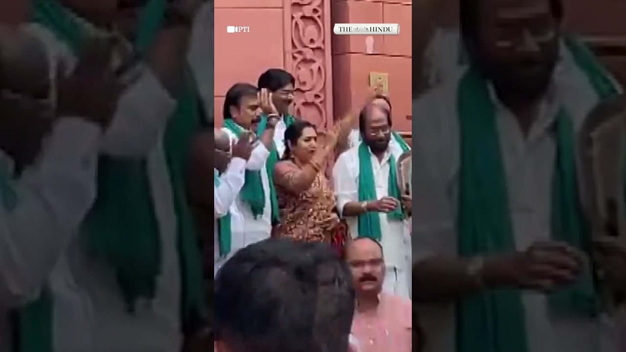 DMK protest in the parliament premises against Karnataka's proposed Mekedatu dam project