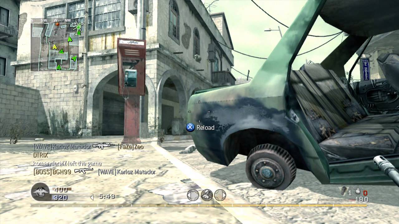 Call of Duty 4: M4 Carbine Team Deathmatch on Crash (No Commentary)