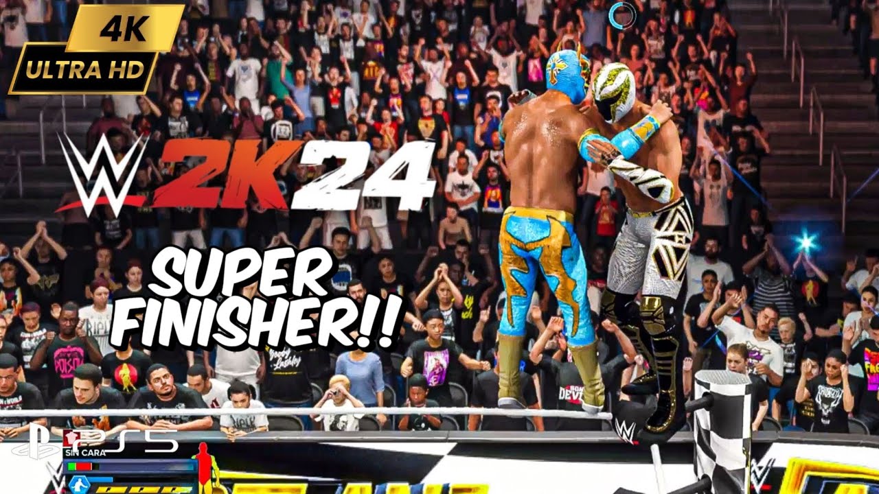 WWE 2K24 Sin Cara VS Axiom (Extreme Difficulty) Amazing Full Gameplay Match! PS4/PS5 Videogame