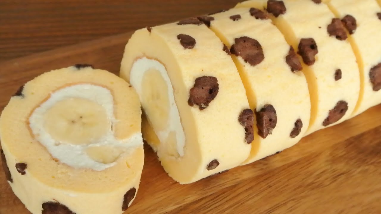 ヒョウ柄デコロールの作り方 how to make leopard decoration roll cake