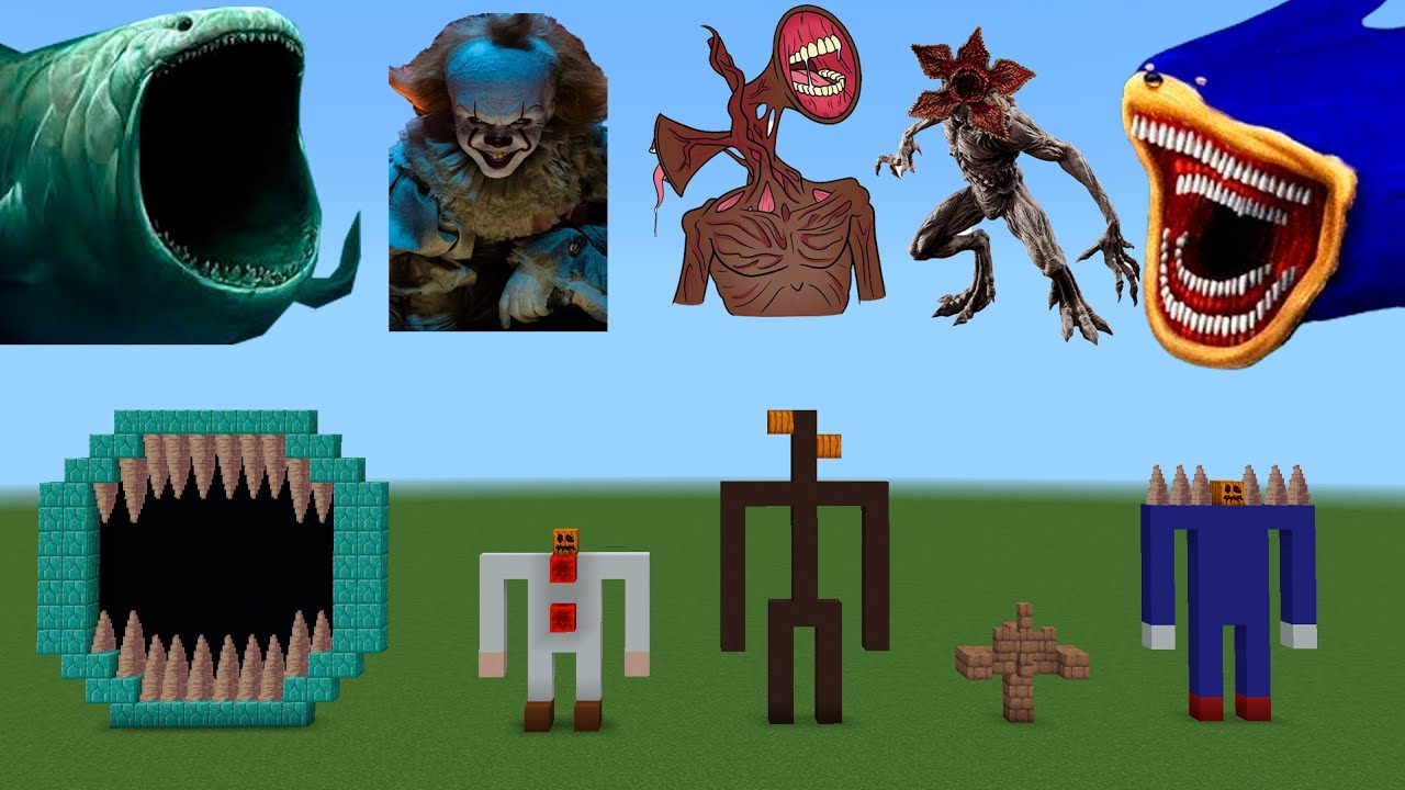 How Spawn Bloop, Pennywise, Siren Head, Demogorgon, Shin Sonic in Minecraft PE