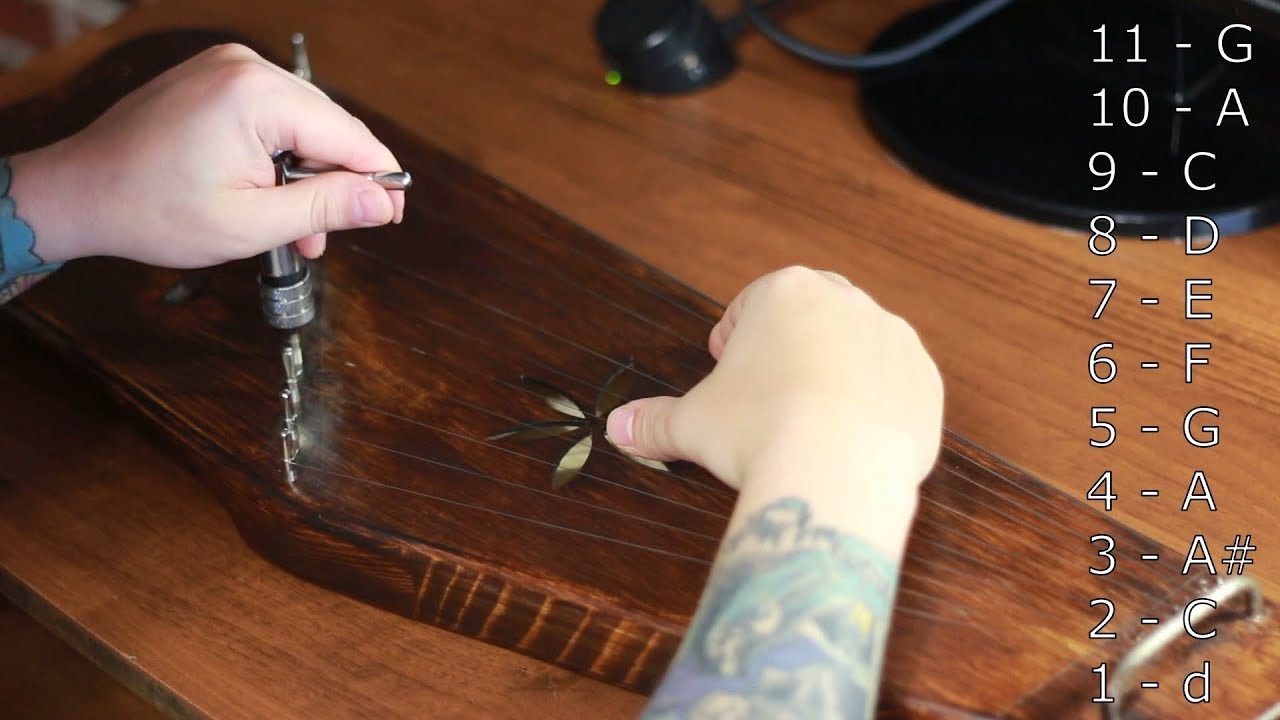 How to tune kantele \ gusli \ kannel \ kokle \\\ Как настроить кантеле \ гусли (GA-Bb tuning)
