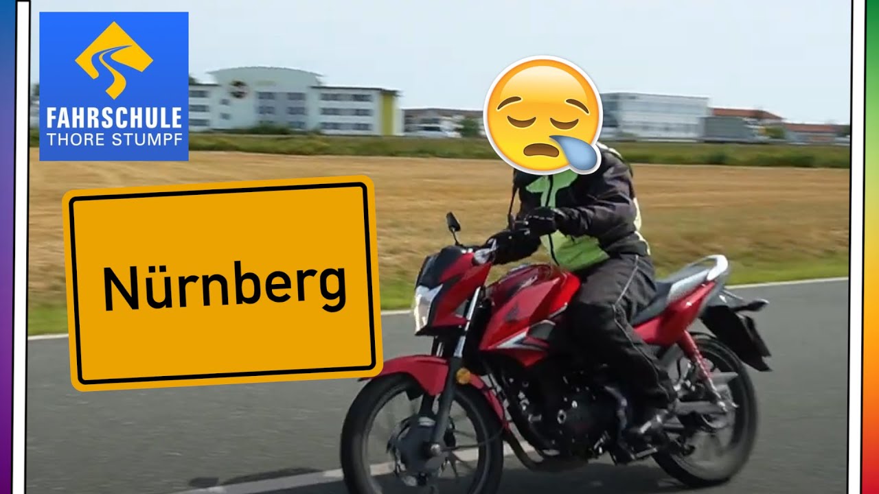Bogdan in der 3. Motorrad Fahrstunde beim A2 Führerschein (A80) | Fahrschule Stumpf in Nürnberg