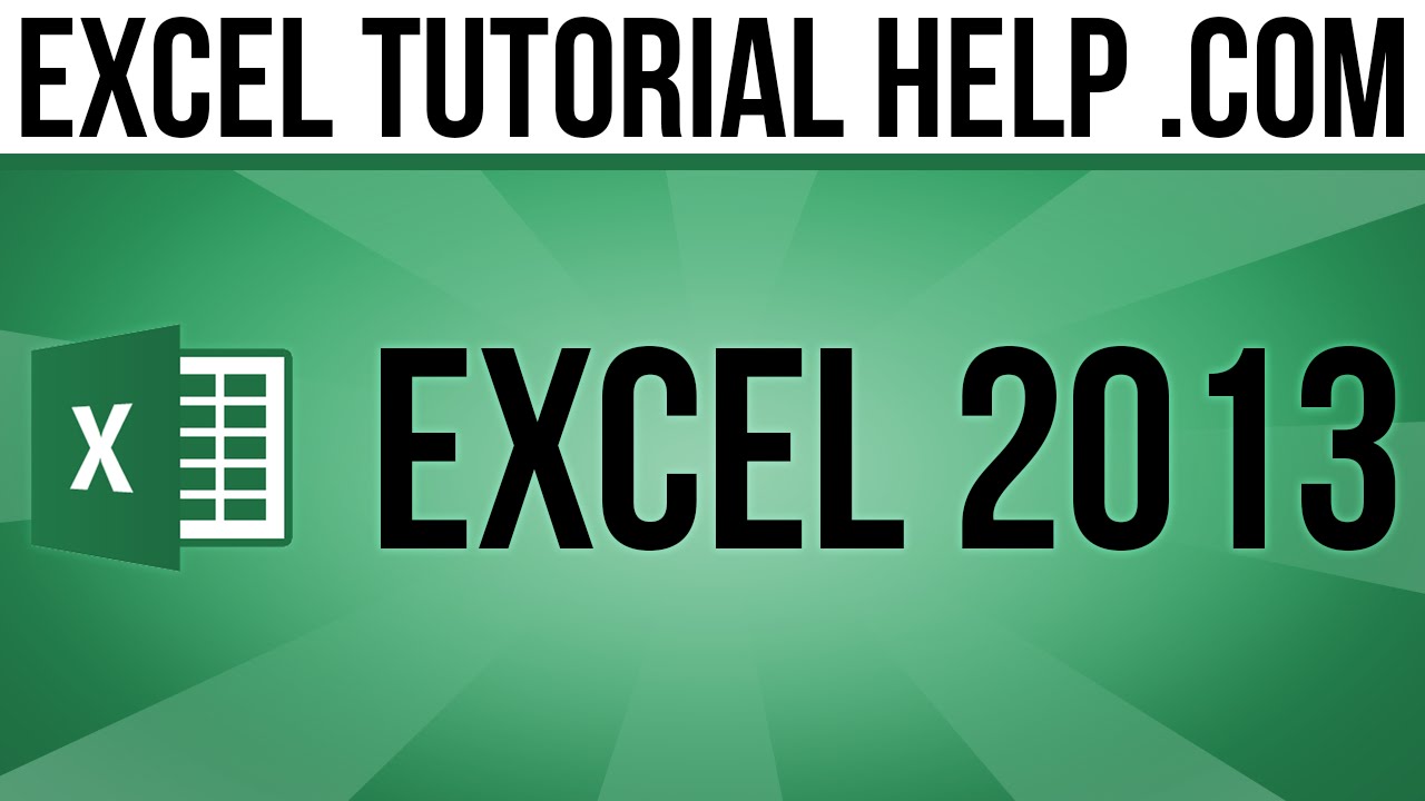 Excel 2013 Tutorial - Basic Formatting Part 2