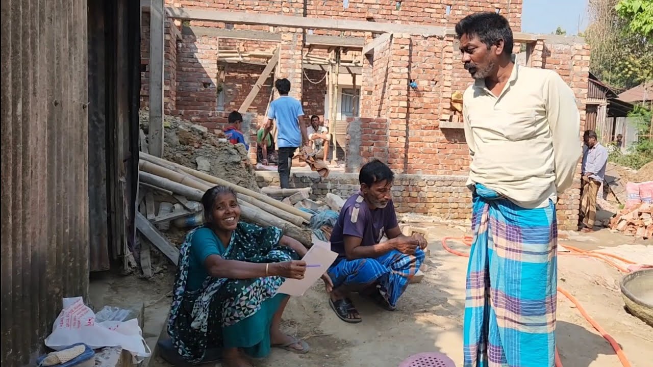  পিসির বাড়িতে কি সত্যিই ছাদ হবে তা আজ আপনাদের বলে দিলাম। Simple Village Vloge. 