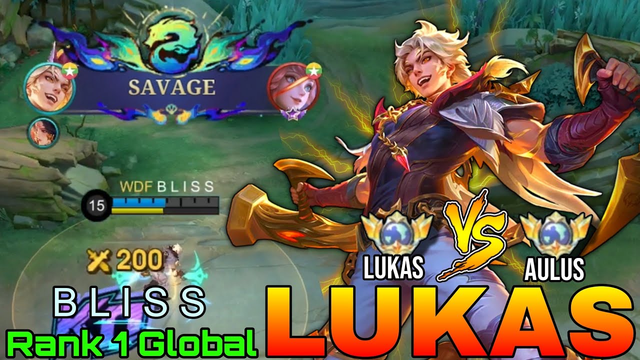 SAVAGE Lukas Powerful EXP Laner - Top 1 Global Lukas by B L I S S - Mobile Legends