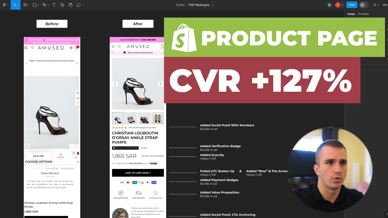 Conversion Rate Optimization: How I Improved This Shopify Product Page