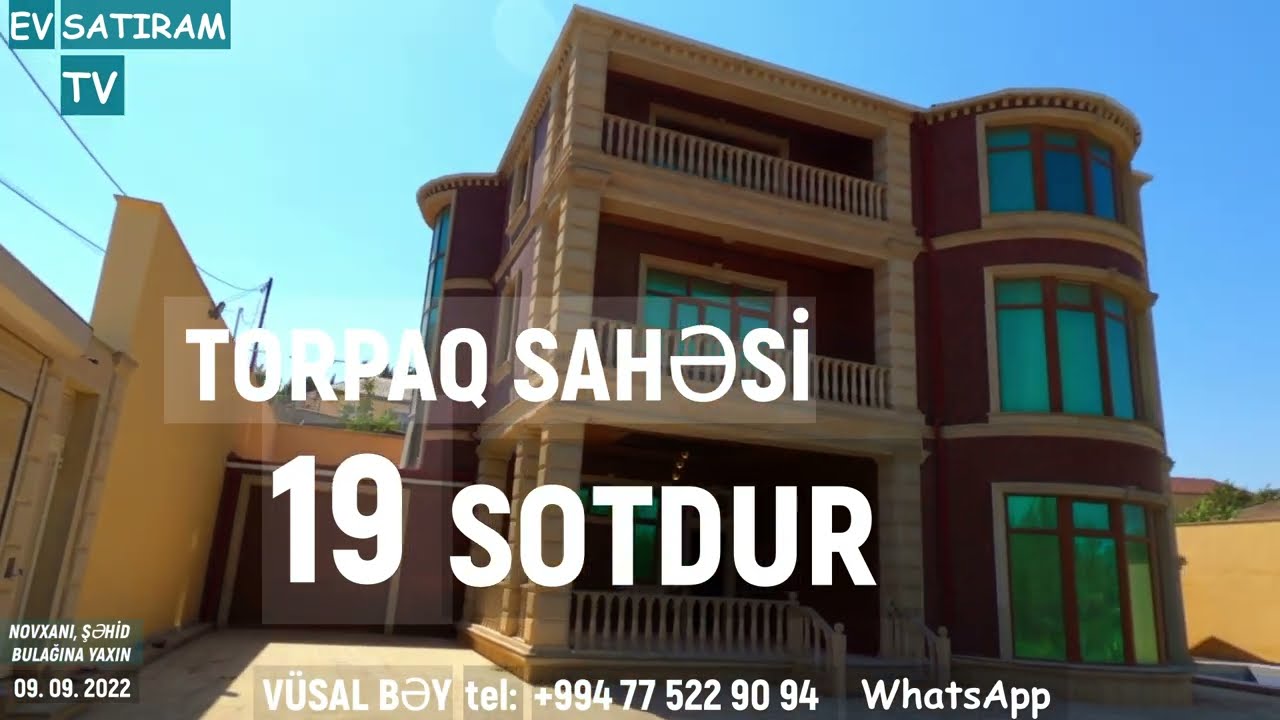 Novxanıda, 🌳19 Sotda Yaşanmamış 🏡Ev Satılır Hündür Ərazida / Недвижимость в Баку / EV SATIRAM TV